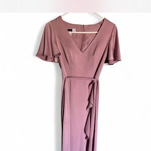Formal Mauve Wrap Dress